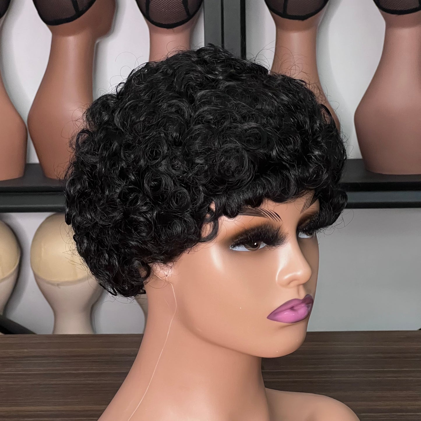 Wholesale Pixie Curls Wigs No Lace Supplier Factory